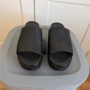 Fitflop Eloise Espadrille Black Slide Sandals